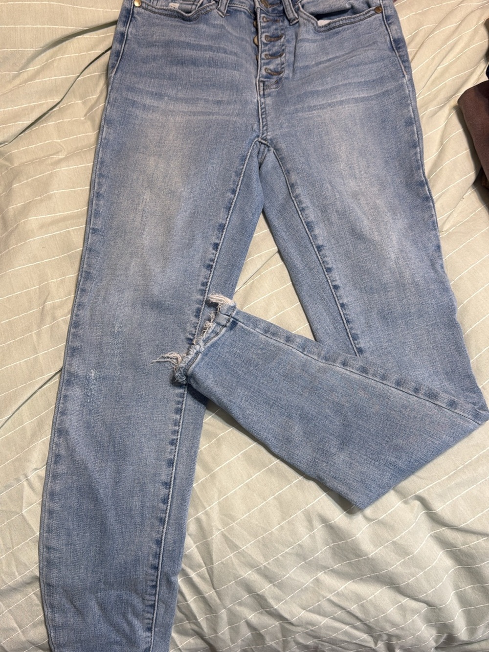 Judy Blue Light Blue High-Rise Button-Fly Jeans